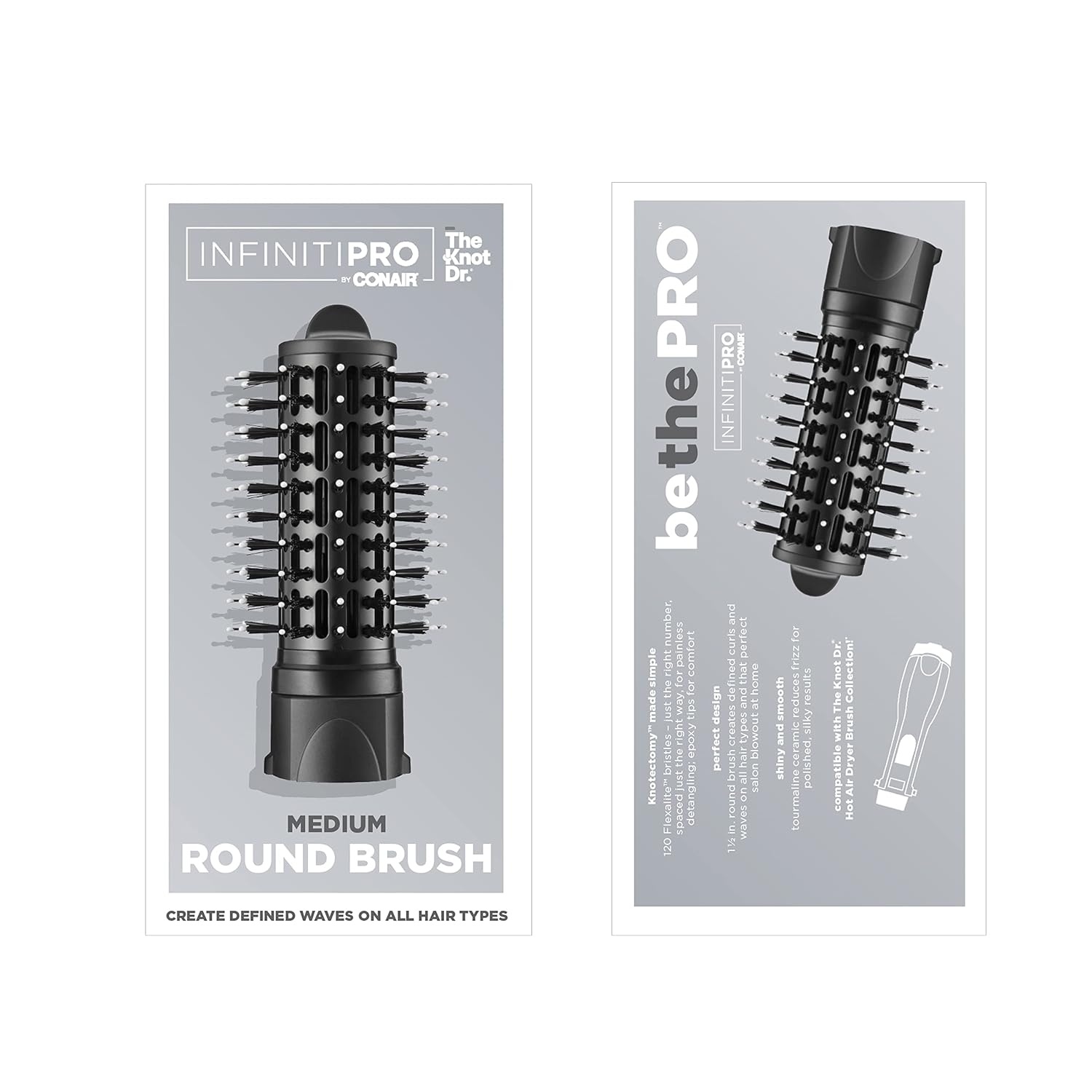 image:imageINFINITIPRO BY CONAIR Brush Head Attachment Storage Case Compatible with INFINITIPRO BY CONAIR The Knot Dr Dryer BrushesMedium Round Brush