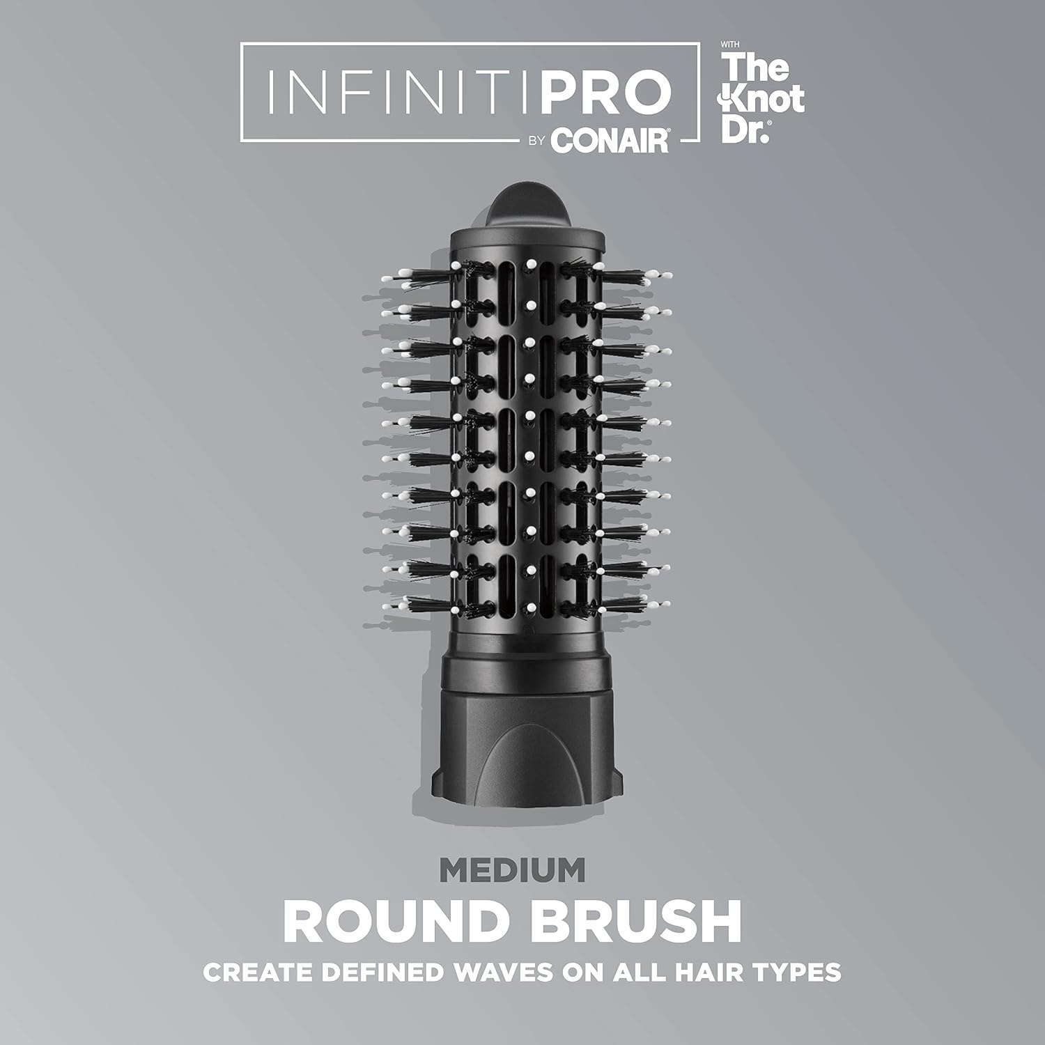 image:imageINFINITIPRO BY CONAIR Brush Head Attachment Storage Case Compatible with INFINITIPRO BY CONAIR The Knot Dr Dryer BrushesMedium Round Brush