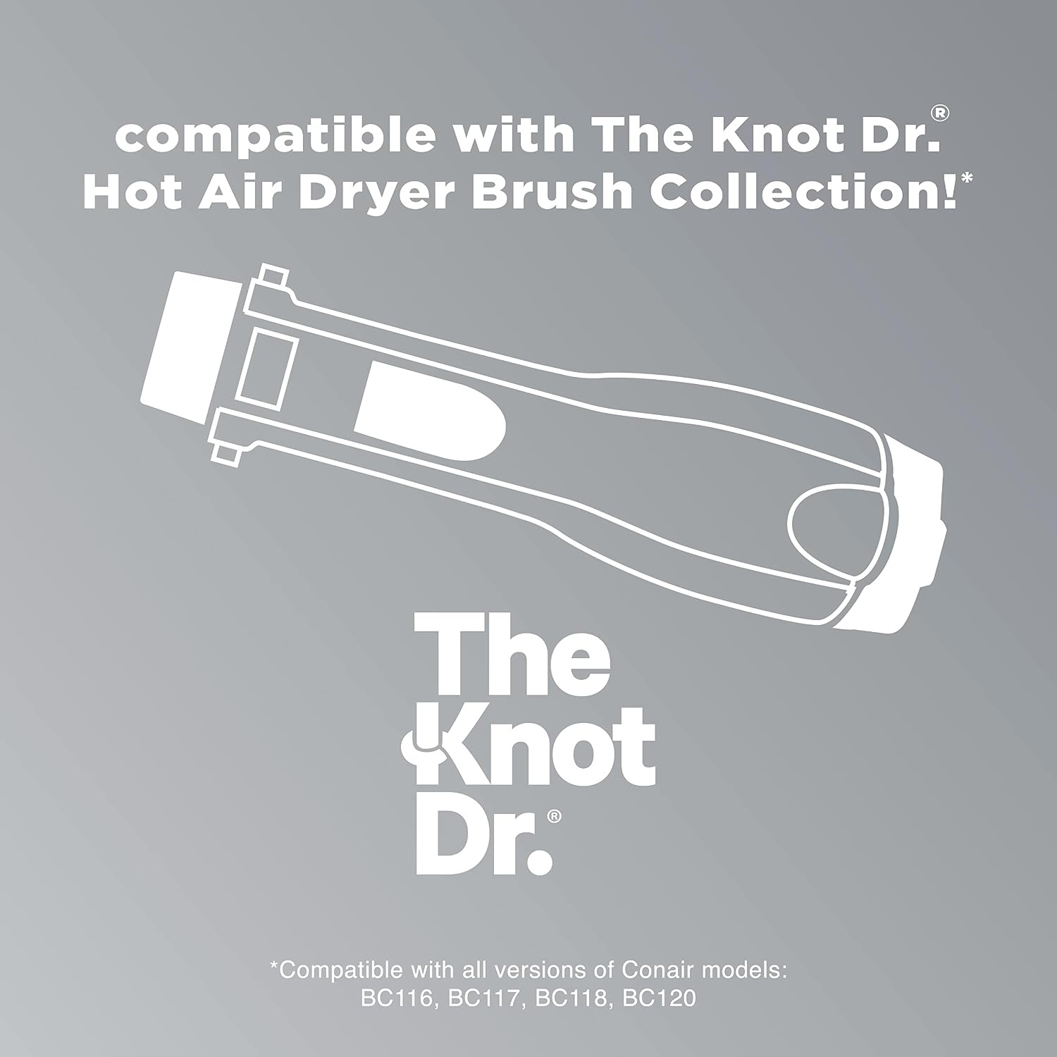 image:imageINFINITIPRO BY CONAIR Brush Head Attachment Storage Case Compatible with INFINITIPRO BY CONAIR The Knot Dr Dryer BrushesMedium Round Brush