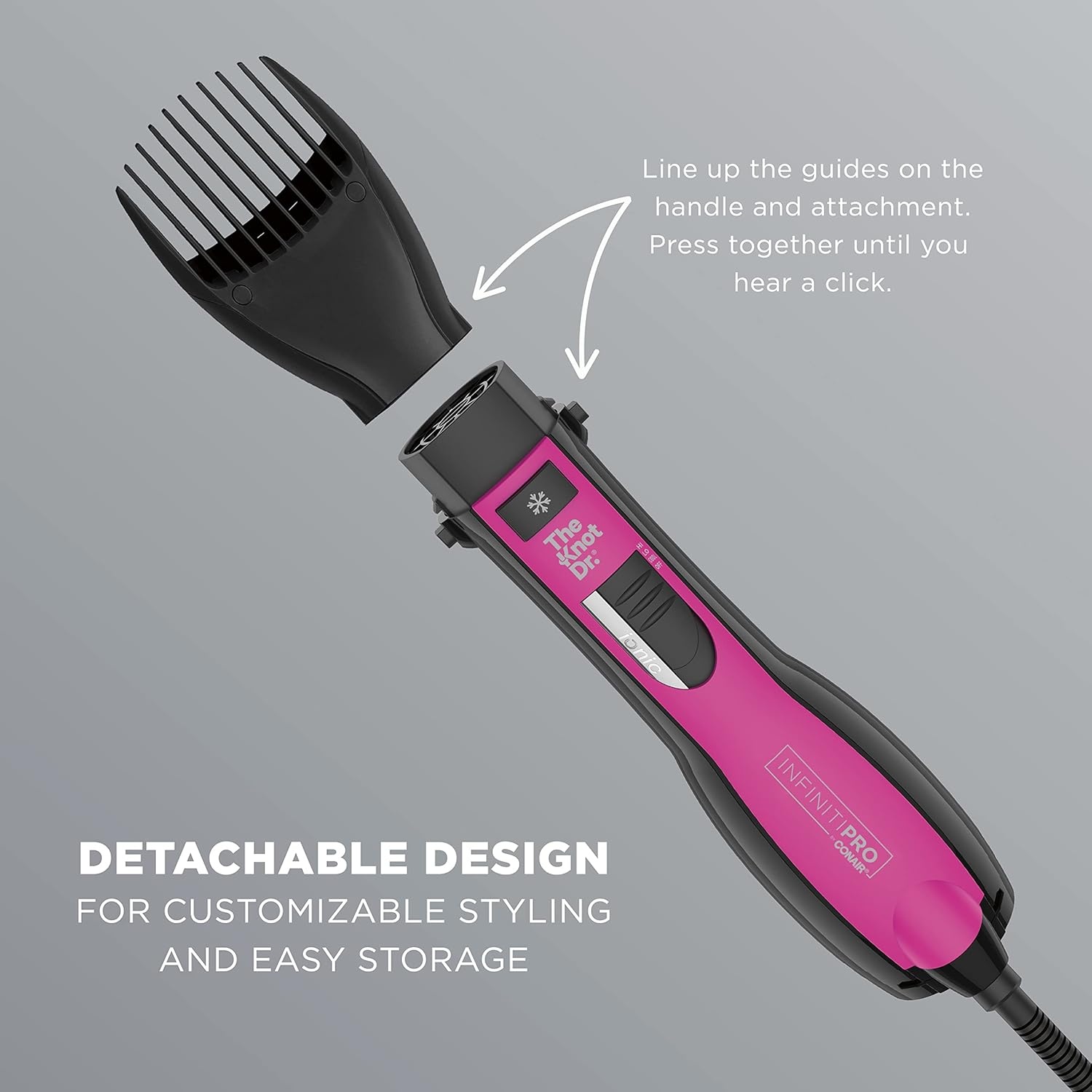 image:imageINFINITIPRO BY CONAIR Brush Head Attachment Storage Case Compatible with INFINITIPRO BY CONAIR The Knot Dr Dryer BrushesVolume Pik