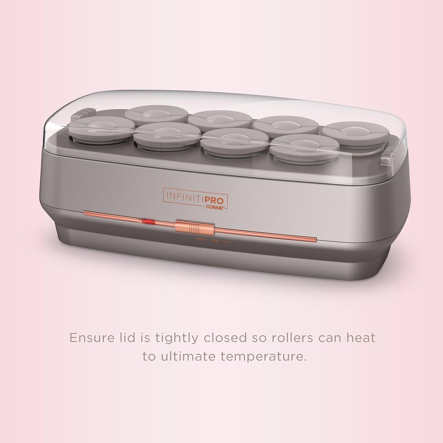 image:imageINFINITIPRO BY CONAIR Ceramic Flocked Hot Rollers for Long Medium and All Hair Hair Curler Hair Roller Clips Included 2 inch Rollers