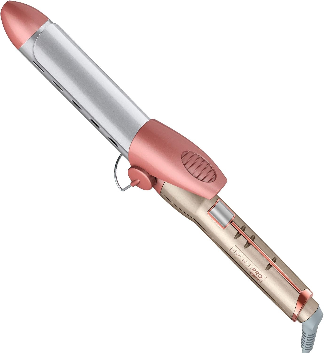 image:imageINFINITIPRO BY CONAIR Frizz Free 1inch Titanium Ceramic Curling Iron 1inch barrel produces classic curls for use on short medium and long hairRose Gold