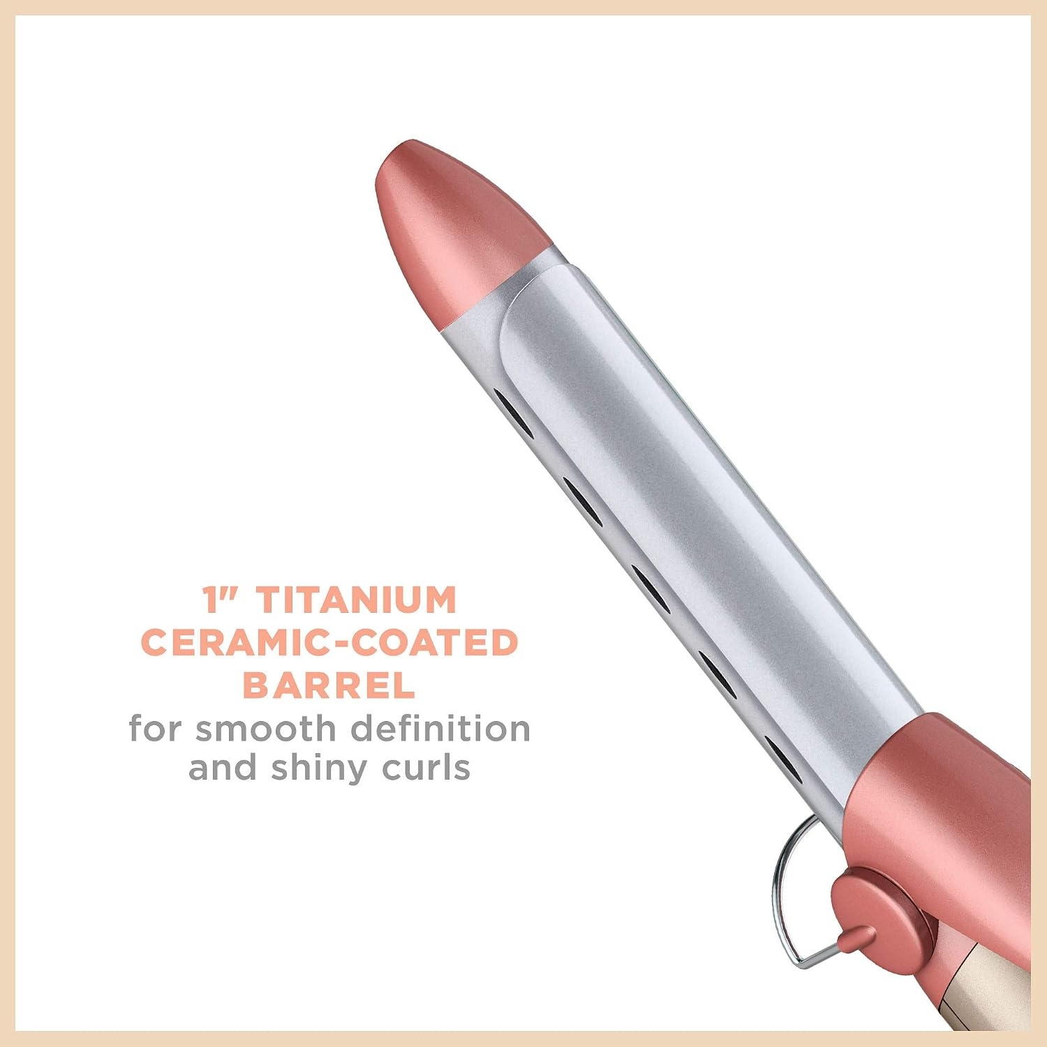 image:imageINFINITIPRO BY CONAIR Frizz Free 1inch Titanium Ceramic Curling Iron 1inch barrel produces classic curls for use on short medium and long hairRose Gold