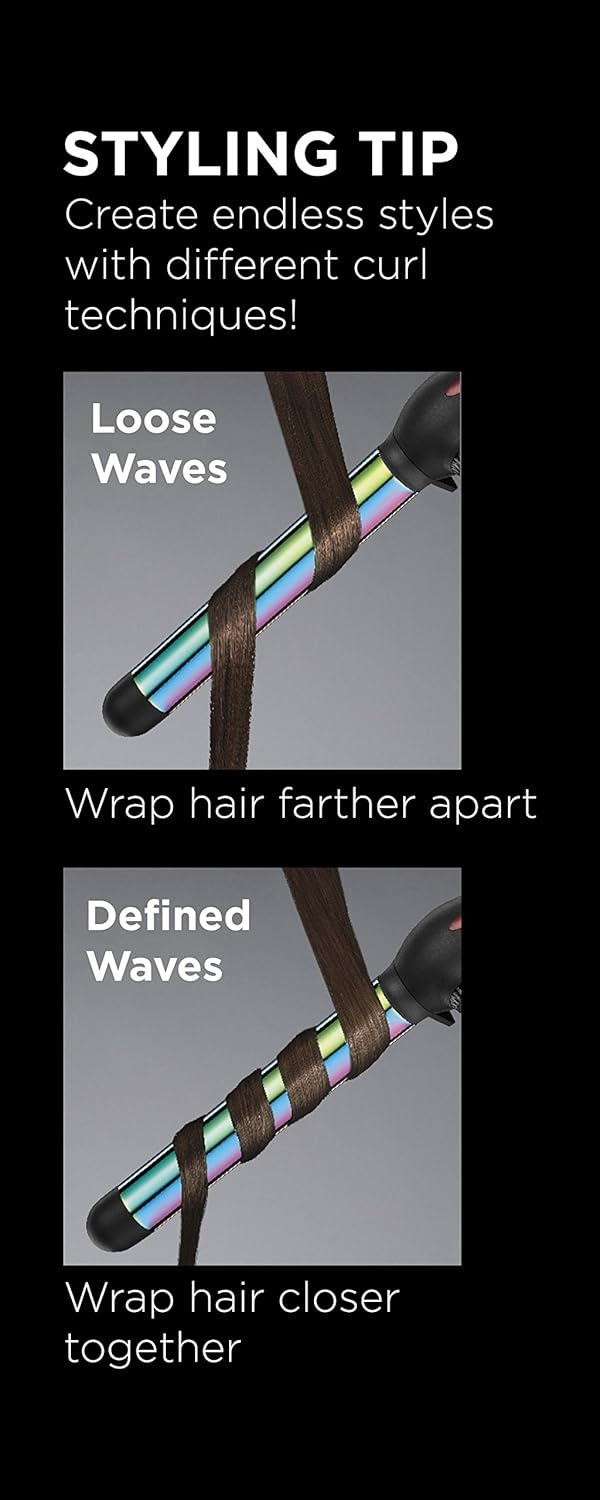image:imageINFINITIPRO BY CONAIR Rainbow Titanium 1Inch Curling Wand