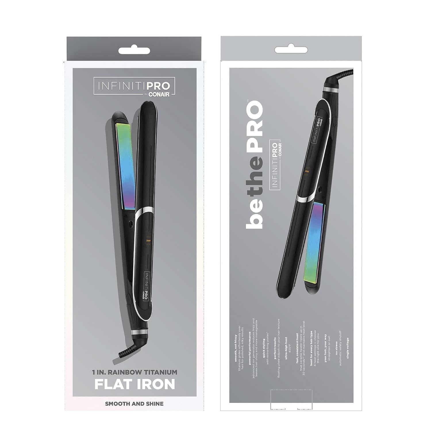image:imageINFINITIPRO BY CONAIR Rainbow Titanium Flat Iron 1inch1 inch