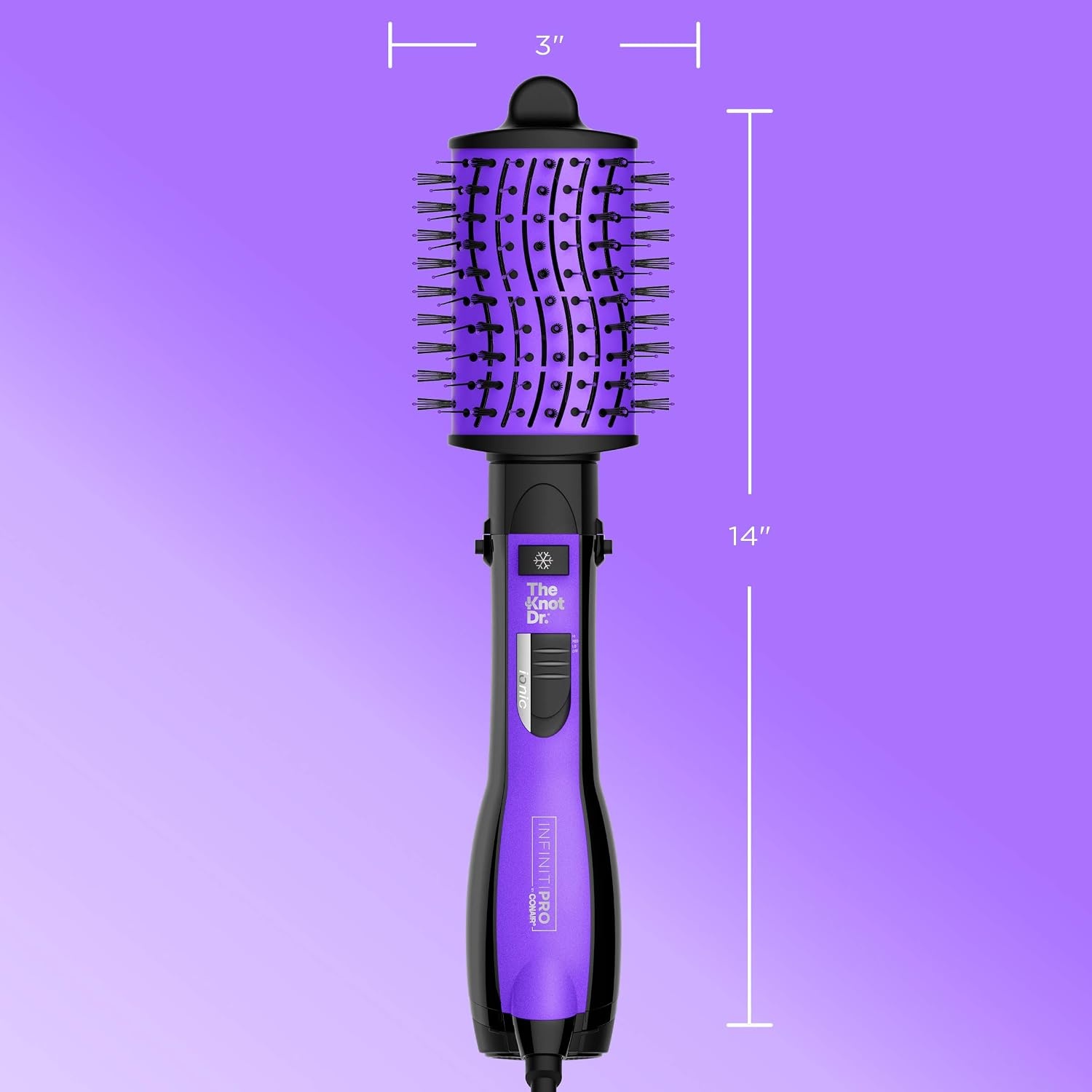 image:imageINFINITIPRO BY CONAIR The Knot Dr AllinOne Oval Dryer Brush Hair Dryer amp Volumizer Hot Air BrushOval Dryer Brush