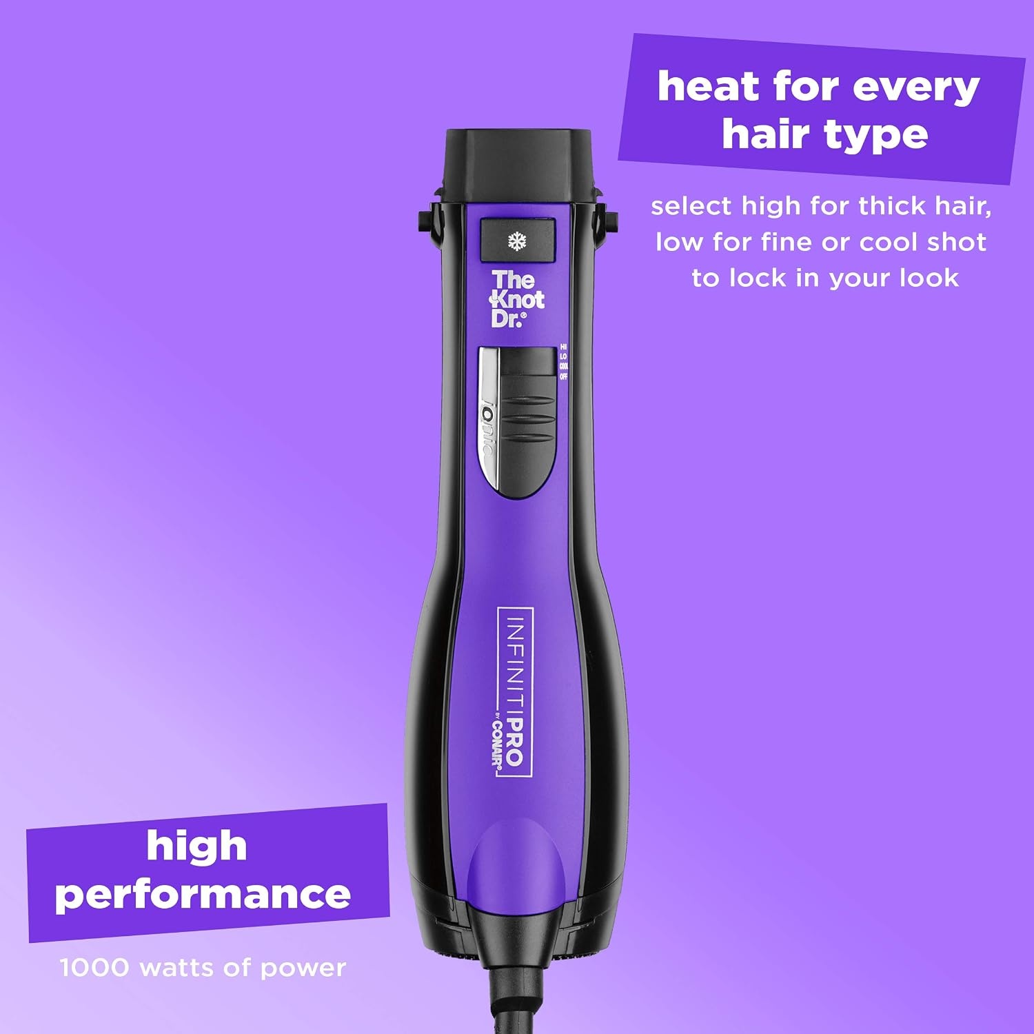 image:imageINFINITIPRO BY CONAIR The Knot Dr AllinOne Oval Dryer Brush Hair Dryer amp Volumizer Hot Air BrushOval Dryer Brush