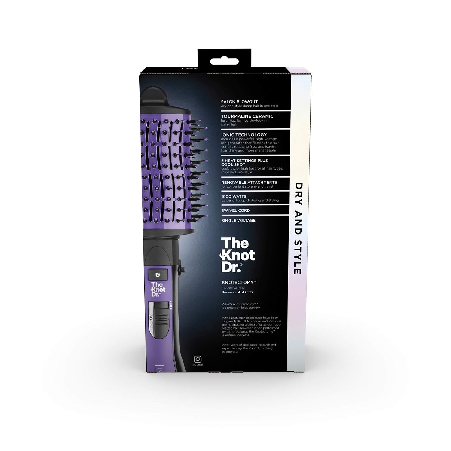 image:imageINFINITIPRO BY CONAIR The Knot Dr AllinOne Oval Dryer Brush Hair Dryer amp Volumizer Hot Air BrushOval Dryer Brush