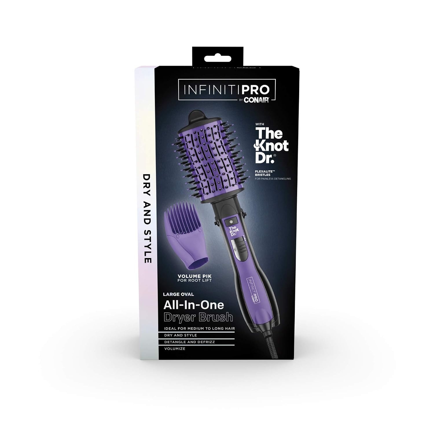 image:imageINFINITIPRO BY CONAIR The Knot Dr AllinOne Oval Dryer Brush Hair Dryer amp Volumizer Hot Air BrushOval Dryer Brush