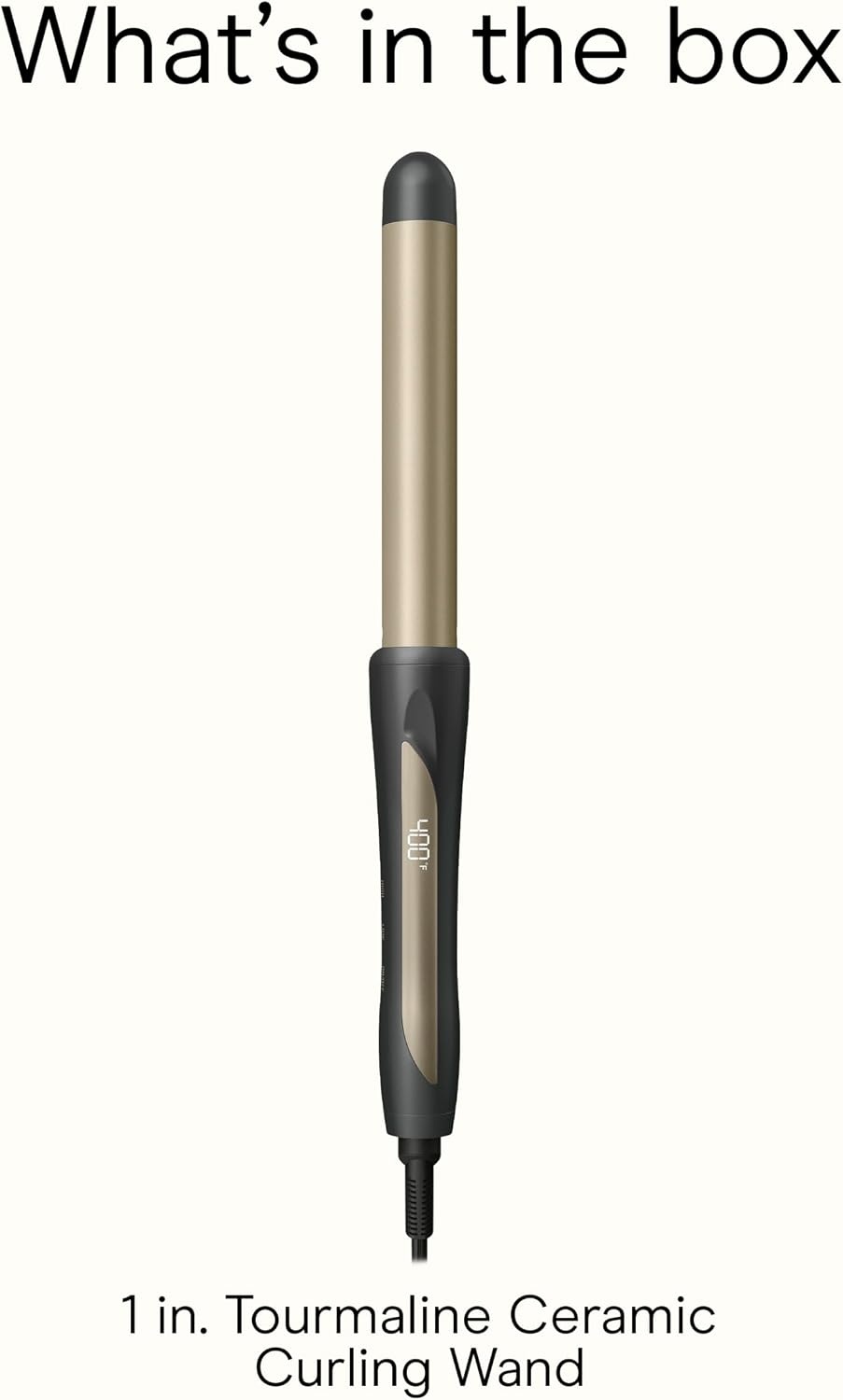 image:imageINFINITIPRO BY CONAIR Tourmaline Ceramic 1Inch Curling Wand 1Inch Barrel Produces Flawless Waves Hair Wand for Use on Short Medium and Long Hair Dark Gray1 Inch Wand