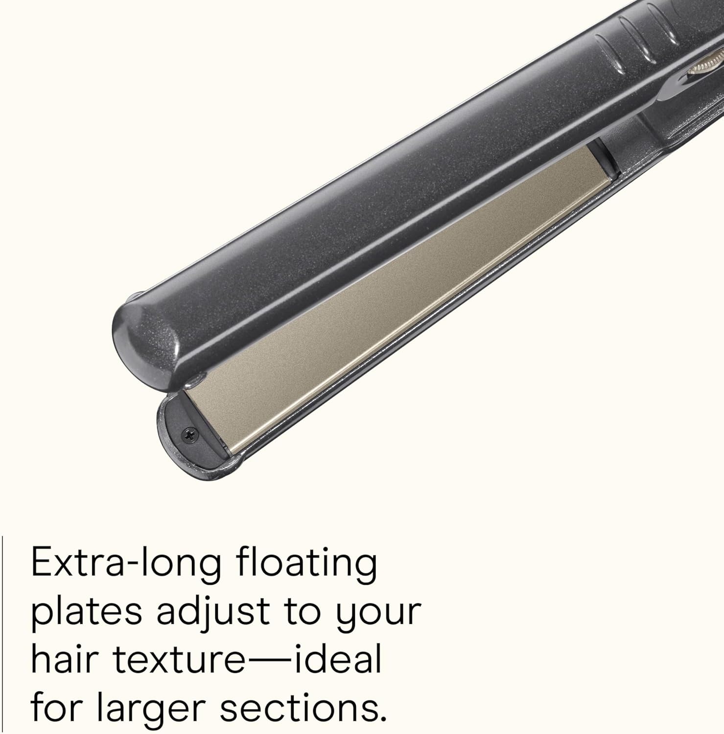 image:imageINFINITIPRO BY CONAIR Tourmaline Ceramic 1Inch Flat Iron Hair Straightener 1Inch Flat Iron to Straighten or Curl 5 Heat Settings for All Hair Types and Textures Metallic GrayMetallic Grey