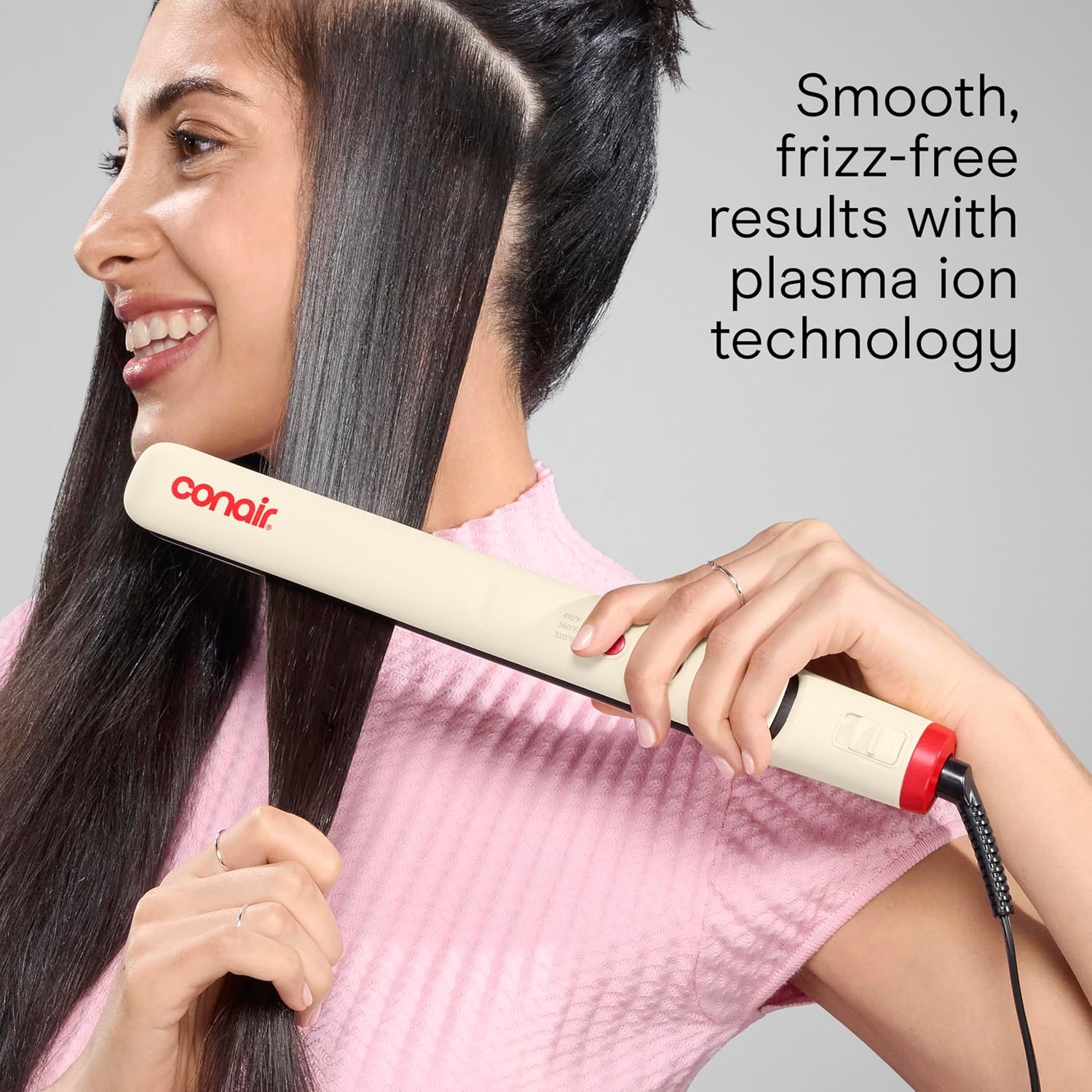image:imageInfiniti PRO CONAIR 1 Infrared Flat Iron Hair Straightener for Smooth Shiny Results Advanced Styling Hair Iron Designed to Reduce Frizz amp Heat Damage White