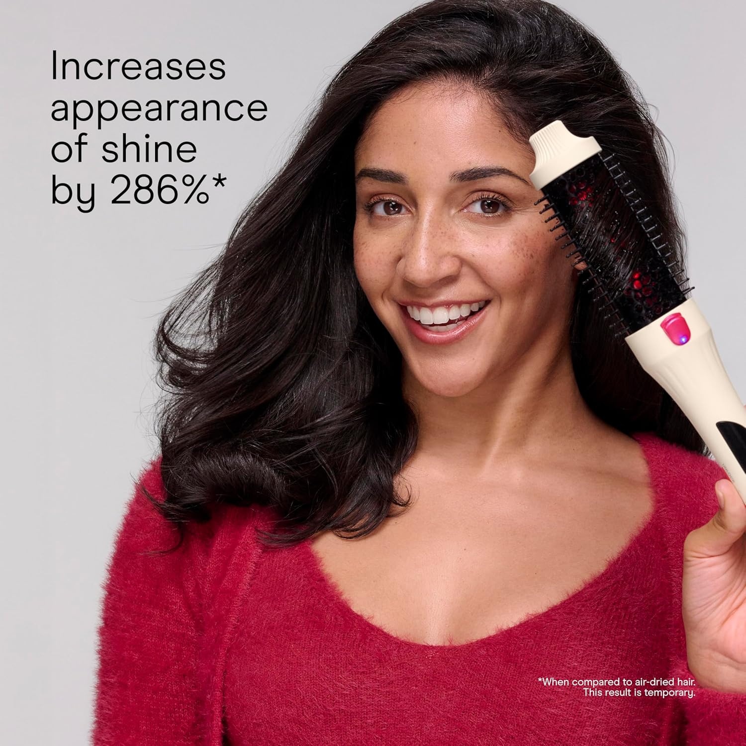 image:imageInfiniti PRO CONAIR 15 Inch Infrared Thermal Brush Ionic Heated Hair Styler with 4 Heat Settings up to 400F Ceramic Barrel for Volume and Curls Digital Hot Brush White