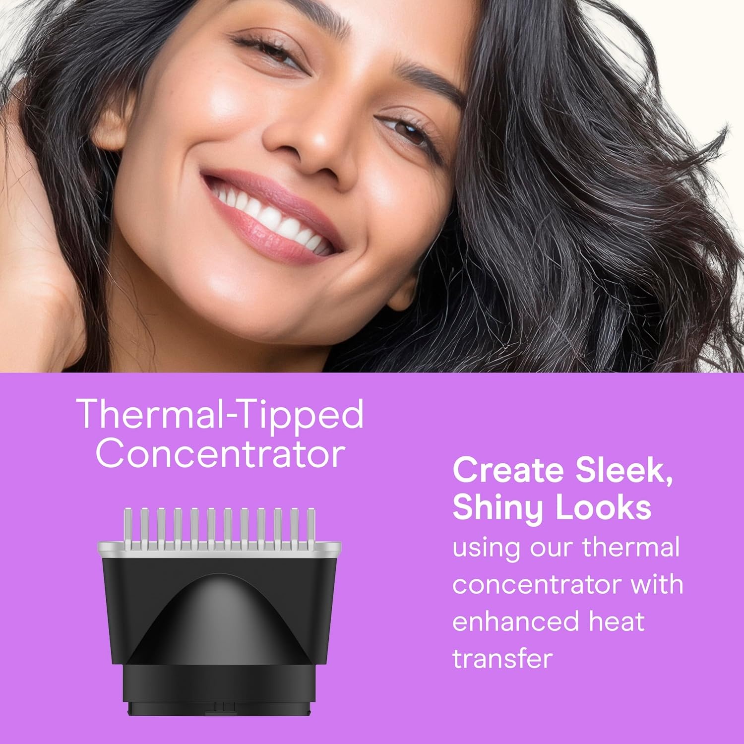 image:imageInfiniti PRO CONAIR Digital Hair Dryer Lightweight Ionic Blow Dryer wDiffuser for Reducing Frizz amp Defining Curls Includes Diffuser Thermal Concentrator AntiFlyaway Attachment Silver amp Purple