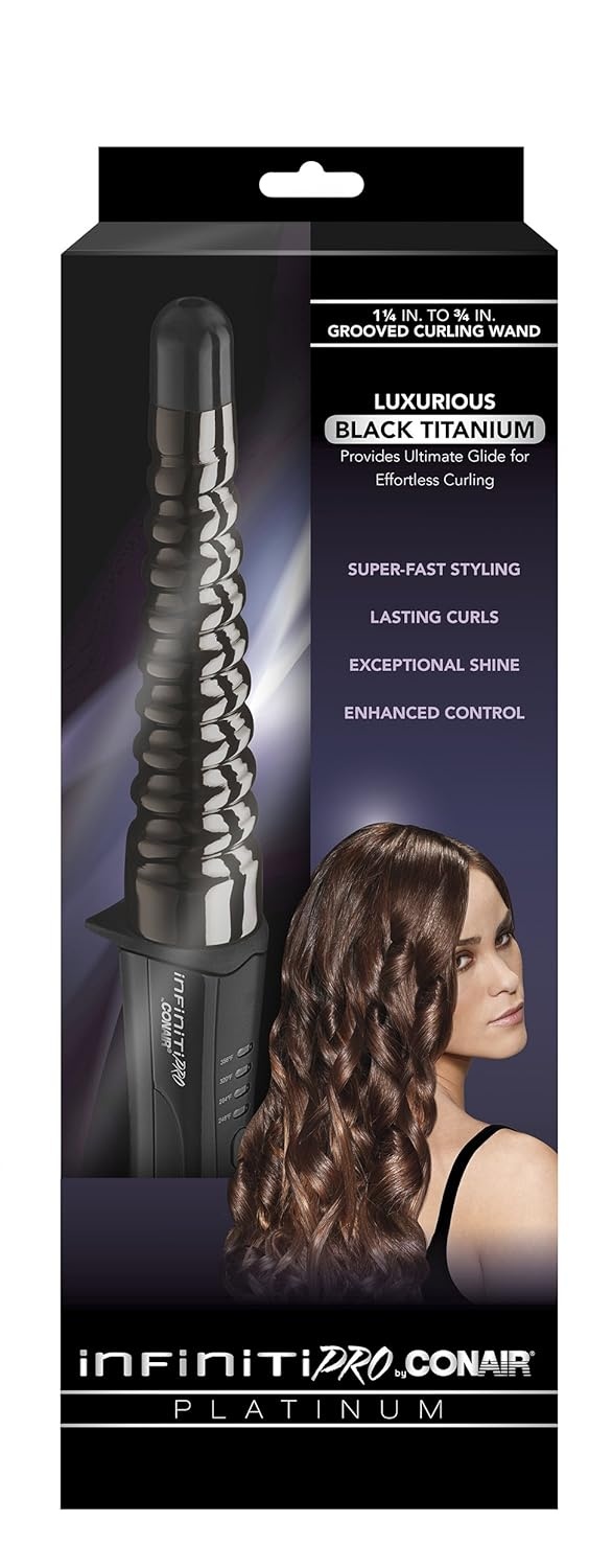 image:imageInfiniti Pro by Conair Platinum 1 14inch to 34inch Grooved Curling Wand