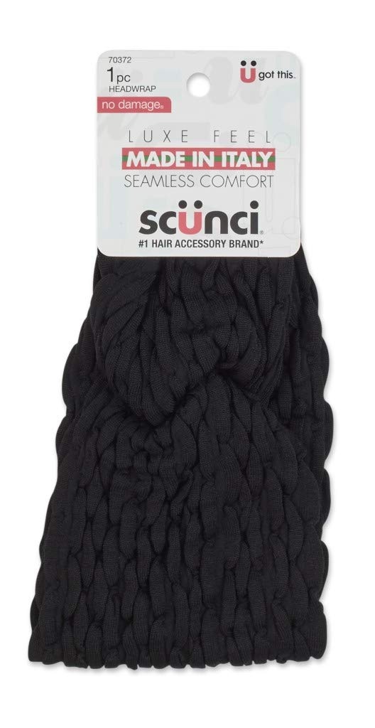 image:imageScnci by Conair ExtraWide Twist Headwrap Made in Italy in Black 1 CountBlack