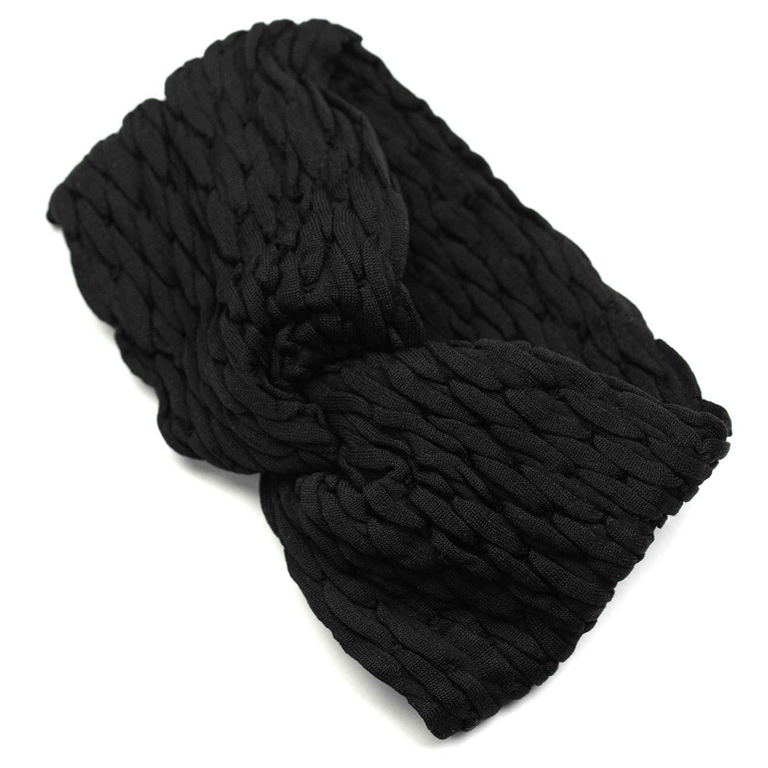image:imageScnci by Conair ExtraWide Twist Headwrap Made in Italy in Black 1 CountBlack