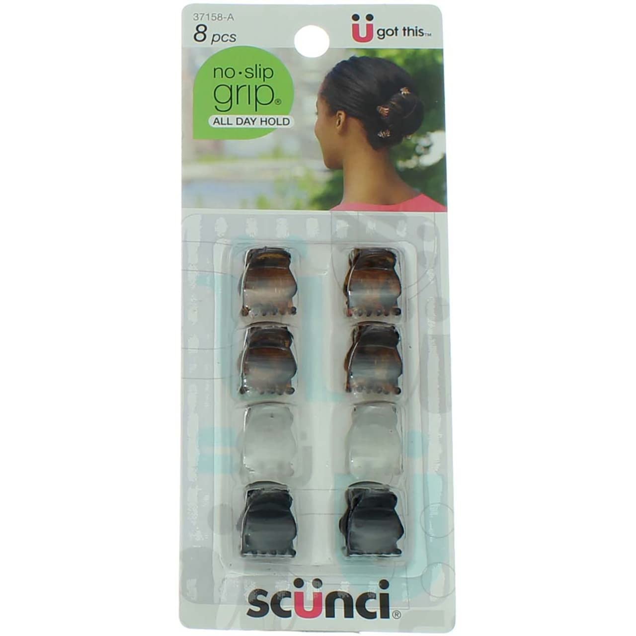 image:imageScunci Noslip Grip Mini Oval Top Jaw Clips 8 Count8 Count Pack of 1