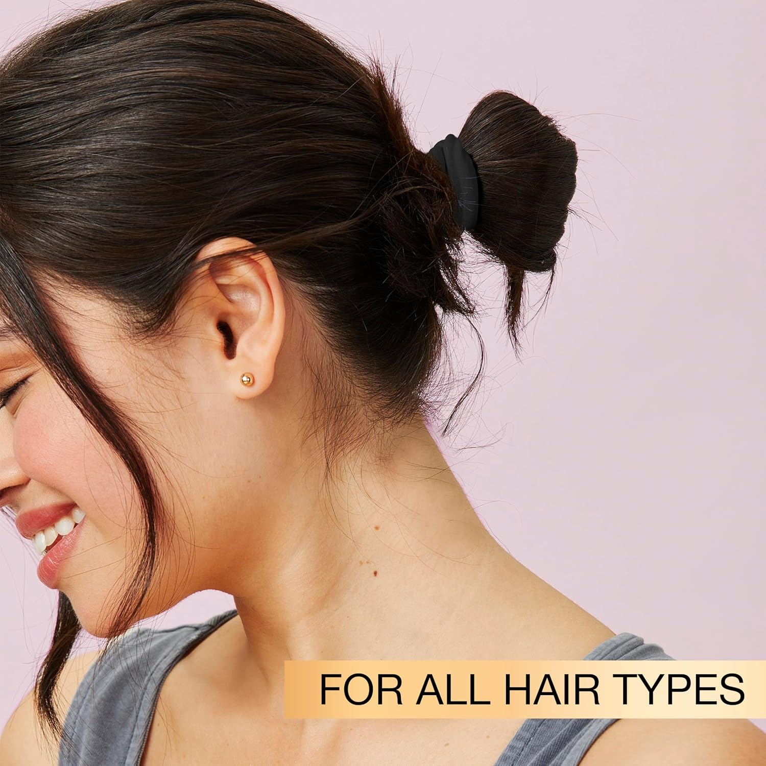 image:imageScunci by Conair 36PC Elastic Hair Ties Soft Everyday Ponytail Holders for Thick Curly and Fine Hair Flexible SoftTouch No Damage Hair Bands Stretch Hosiery Hair Ties Black