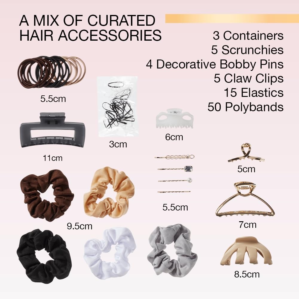 image:imageScunci by Conair 82 piece hair accessory kit hair accessories for women claw clips includes stackable storageNeutral