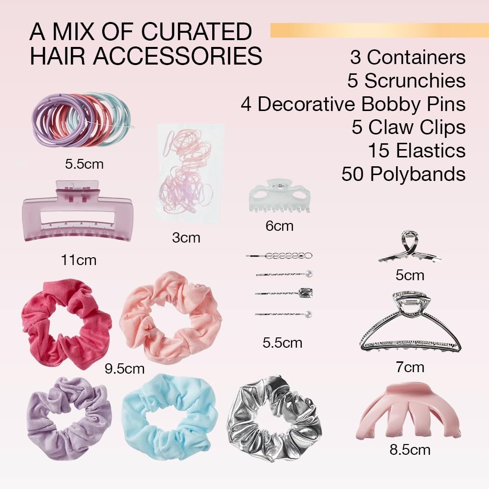 image:imageScunci by Conair 82 piece hair accessory kit hair accessories for women claw clips includes stackable storagePastel