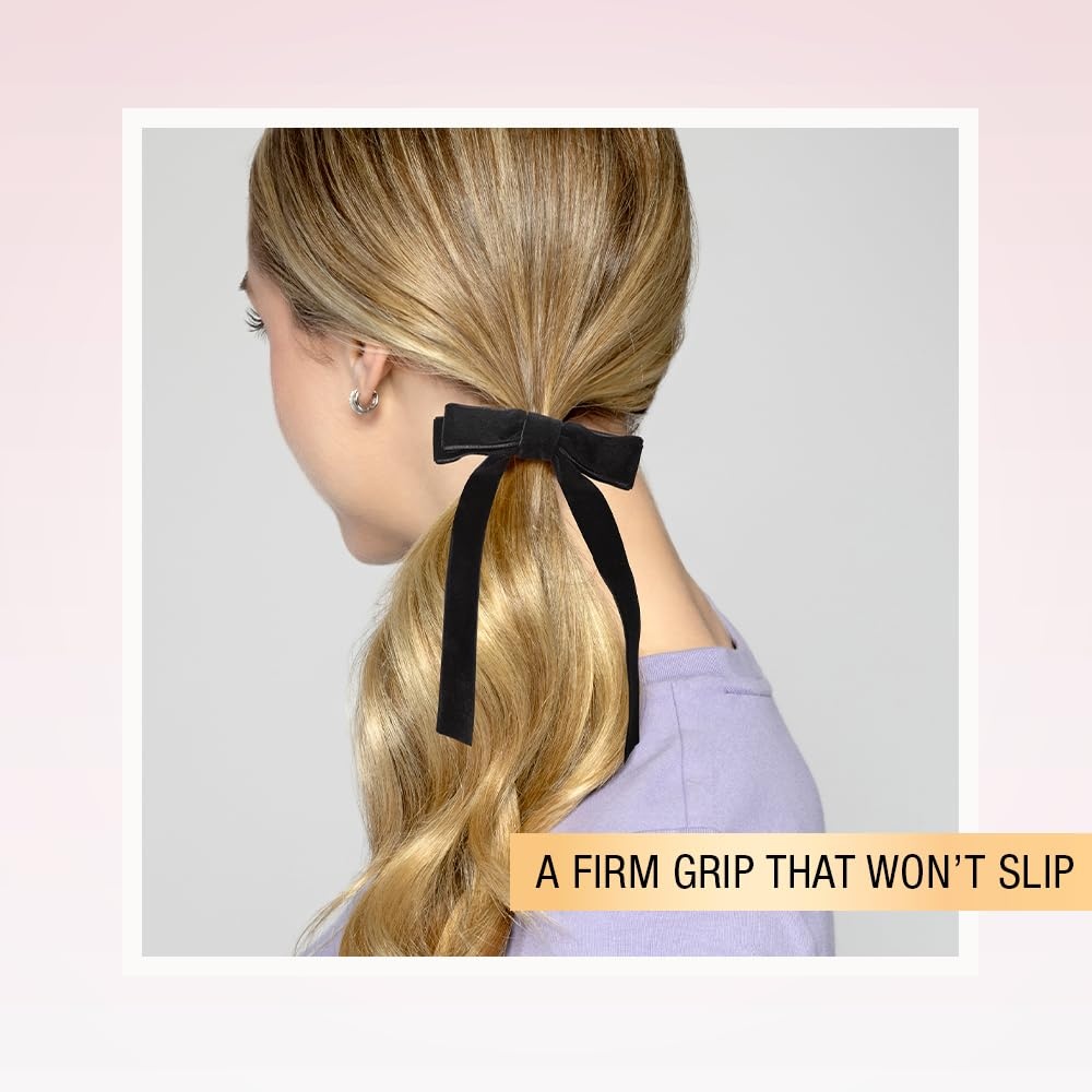 image:imageScunci by Conair Bow Barrette hair accessories for women hair bows bows hair barrettes for women Blush amp Black