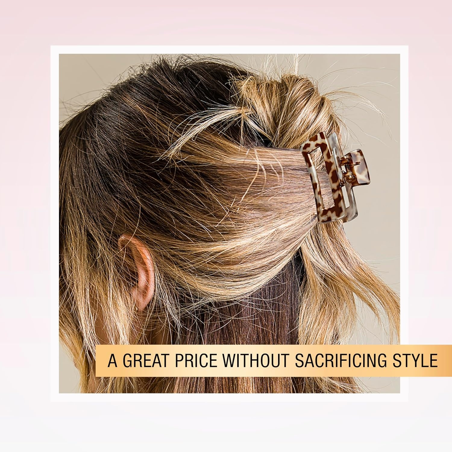 image:imageScunci by Conair Hair Claw Clips for Women Hair Claw Clip Set Chunky NoSlip Hair Clips in Neutral Taupe and Blonde Shades 3 Count Pack of 1Tortoise Taupe Giraffe