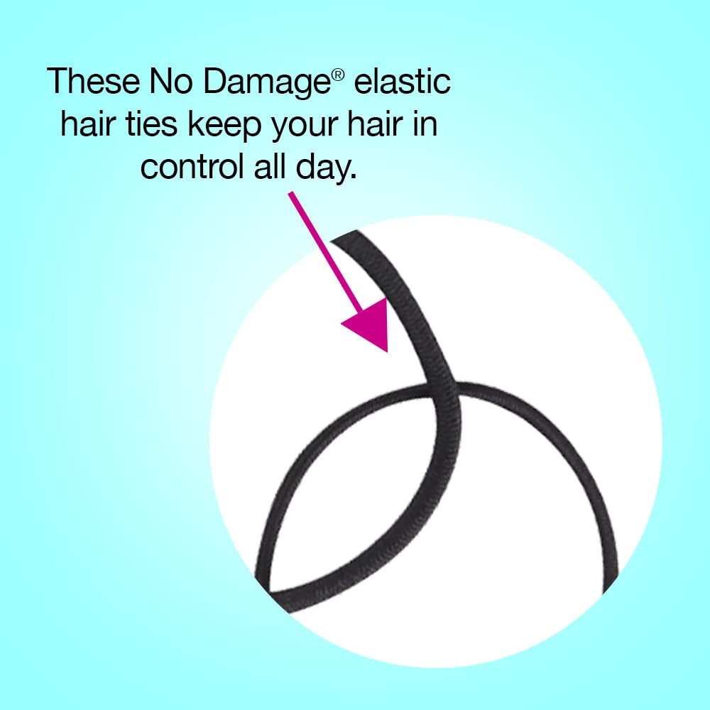 image:imageScunci by Conair Hair Ties Clear Elastics Hair Accessories for Women Black Clear amp Multicolor 2000 CountBlack