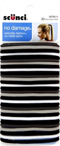 image:imageScunci by Conair Hair Ties Clear Elastics Hair Accessories for Women Black Clear amp Multicolor 2000 CountMulticolor
