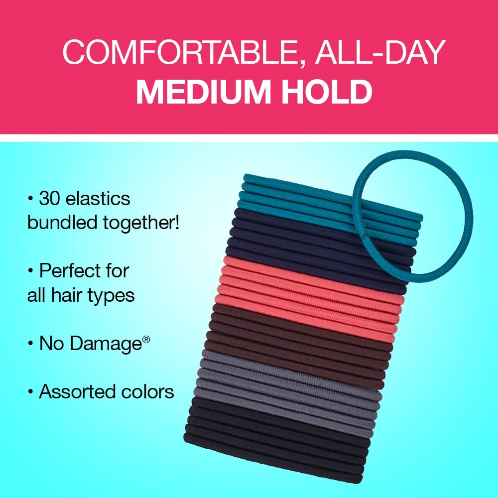 image:imageScunci by Conair Hair Ties Clear Elastics Hair Accessories for Women Black Clear amp Multicolor 2000 CountMulticolor