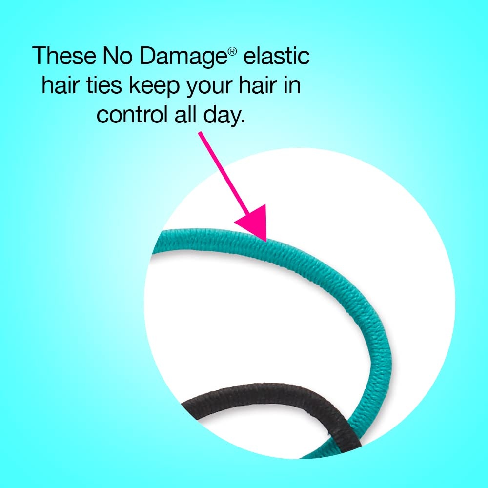 image:imageScunci by Conair Hair Ties Clear Elastics Hair Accessories for Women Black Clear amp Multicolor 2000 CountMulticolor