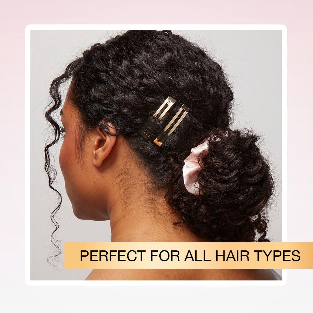 image:imageScunci by Conair NoSlip Grip Stay Tight Barrettes hair barrettes for women hair accessories for women hair clips Gold Black and Silver 6 CountGold Black Silver