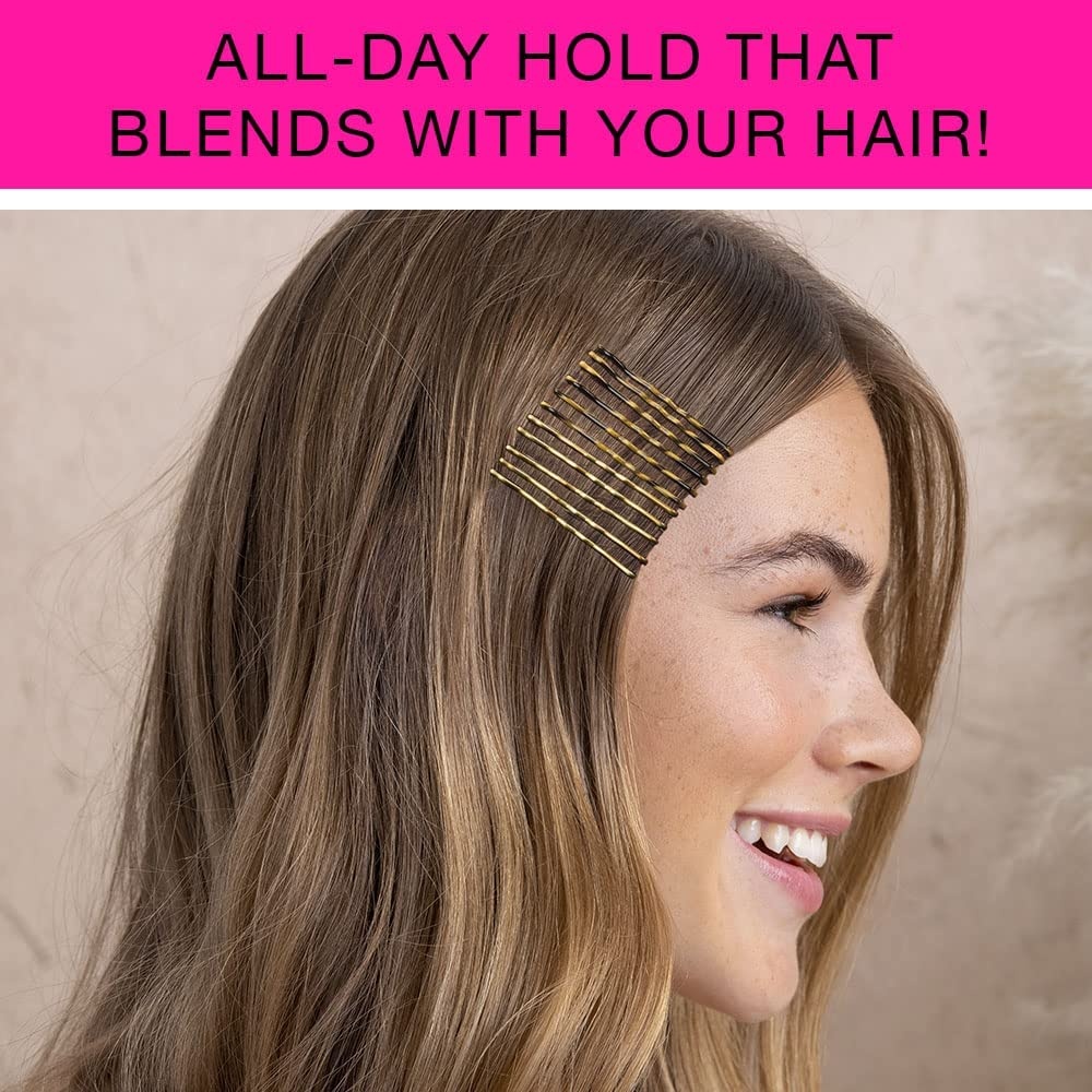 image:imageScunci by Conair NoSlip Grip bobby pins bobby pins brown hair hair accessories for women Color Match Blonde amp Brunette 48 Count