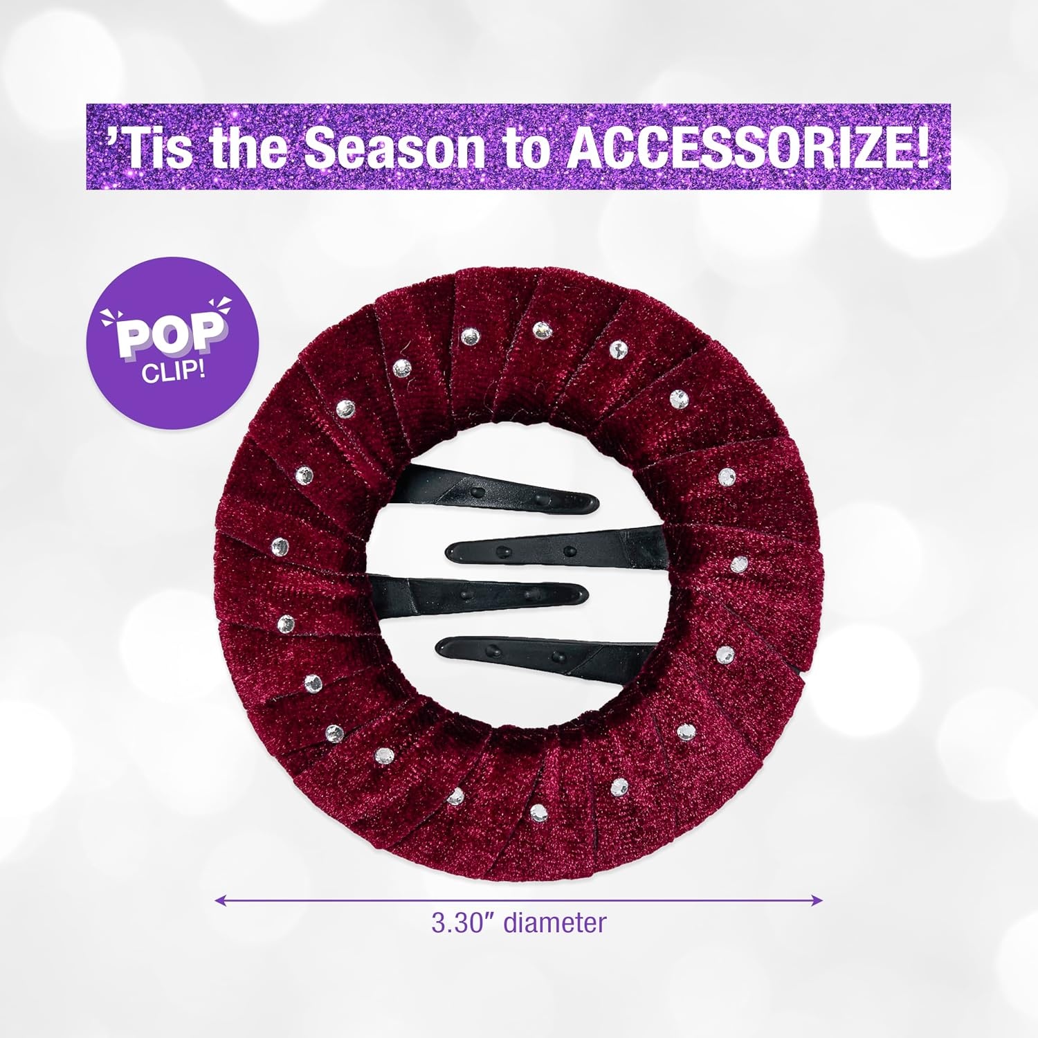 image:imageScunci by Conair Pop Clip Barrette hair accessories for women claw clips for thick hair claw clip Gifts for women teen girl gifts 1 CountCranberry
