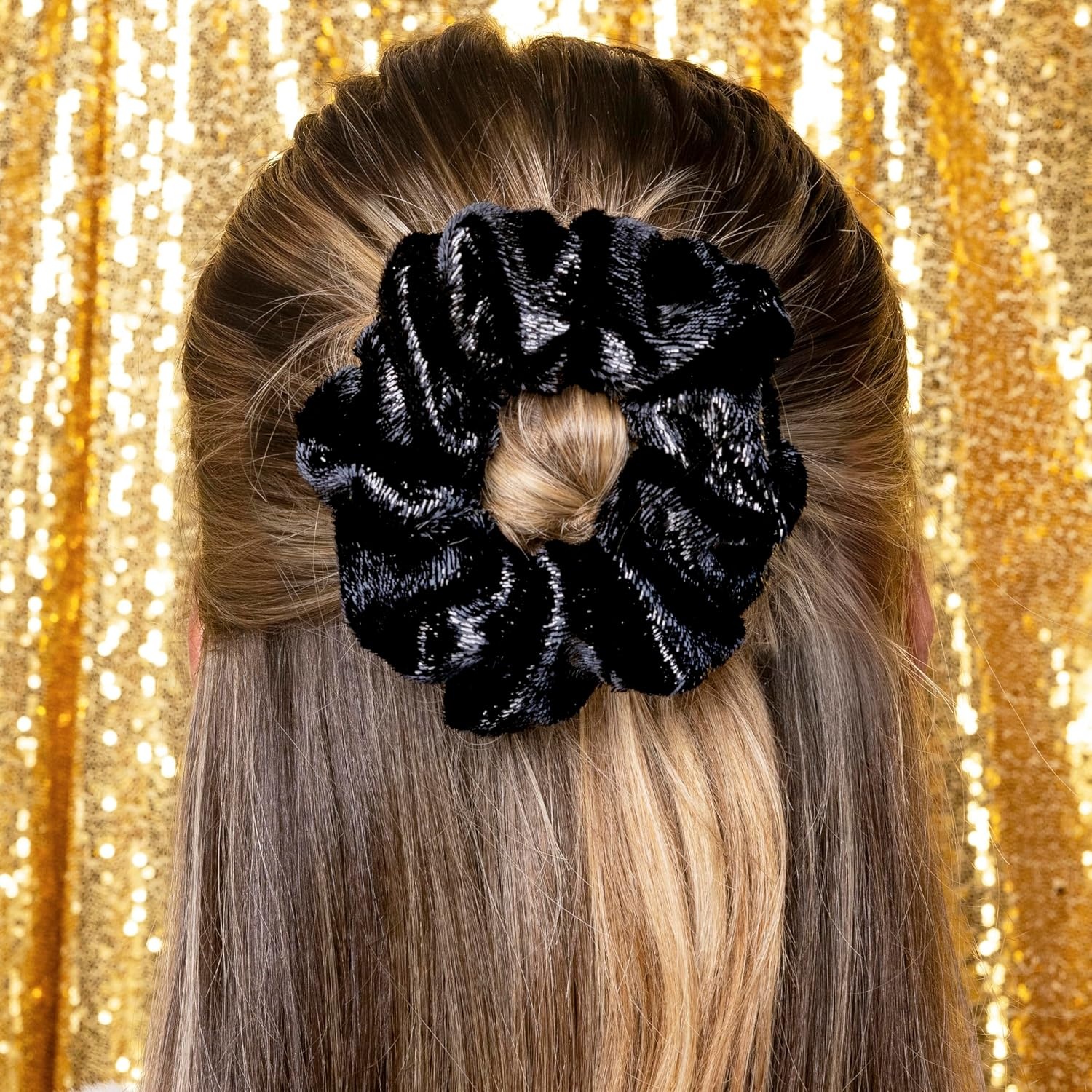 image:imageScunci by Conair Pop Clip Barrette hair accessories for women claw clips for thick hair claw clip Gifts for women teen girl gifts 1 CountTinsel Black