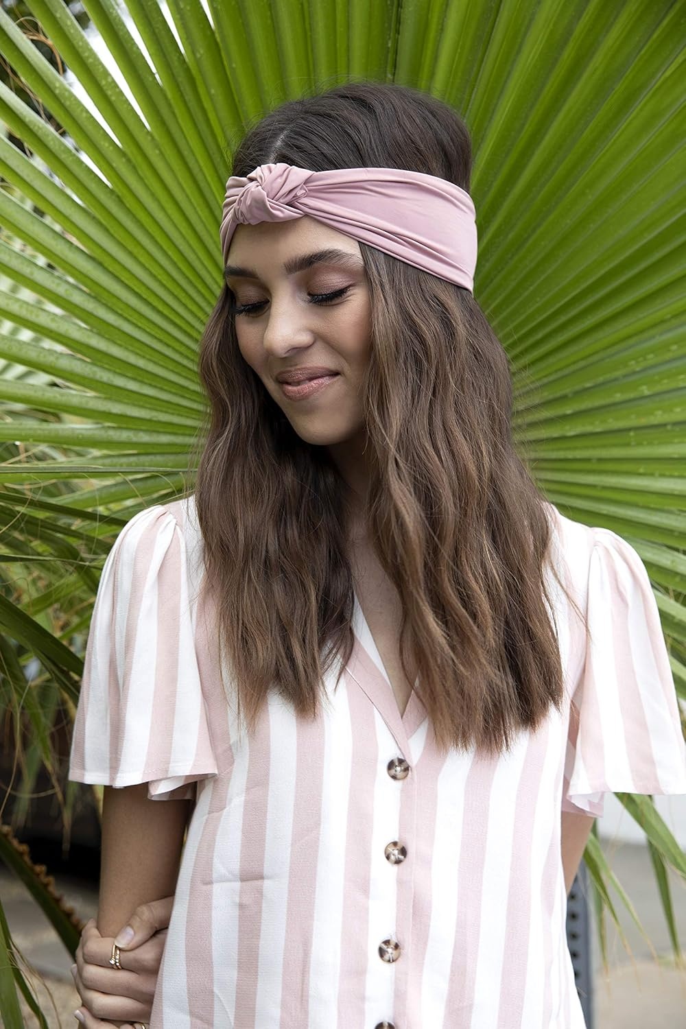 image:imageScunci by Conair Soft Knot Headwraps in Neutral Mauve and Dark Grey 2 Count