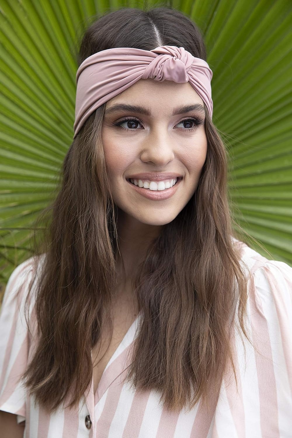 image:imageScunci by Conair Soft Knot Headwraps in Neutral Mauve and Dark Grey 2 Count