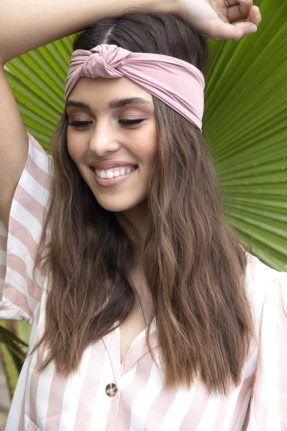 image:imageScunci by Conair Soft Knot Headwraps in Neutral Mauve and Dark Grey 2 Count