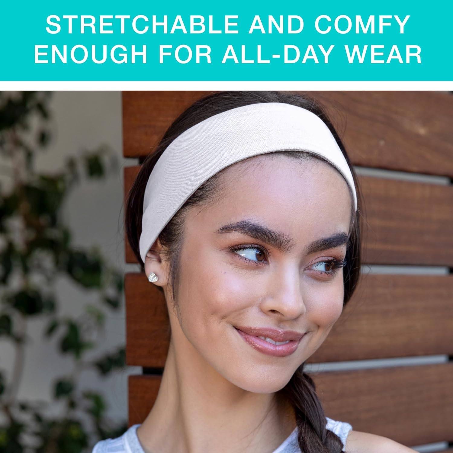 image:imageScunci by Conair Soft Stretchable Headbands accessories for women mens headband running headband Assorted Colors 5 Count