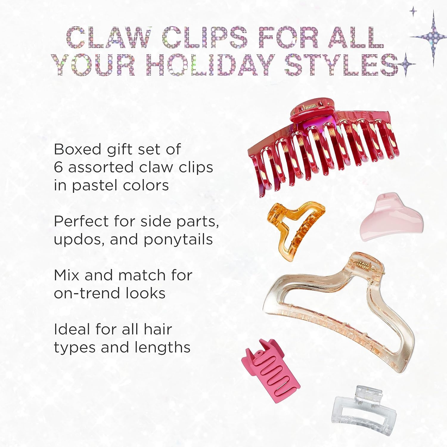 image:imageScunci by Conair Teen Girl Holiday Gift Set Christmas Stocking Stuffer Gift Box Under 20 Includes 10 Scrunchies in Icy Blue ShadesGlam