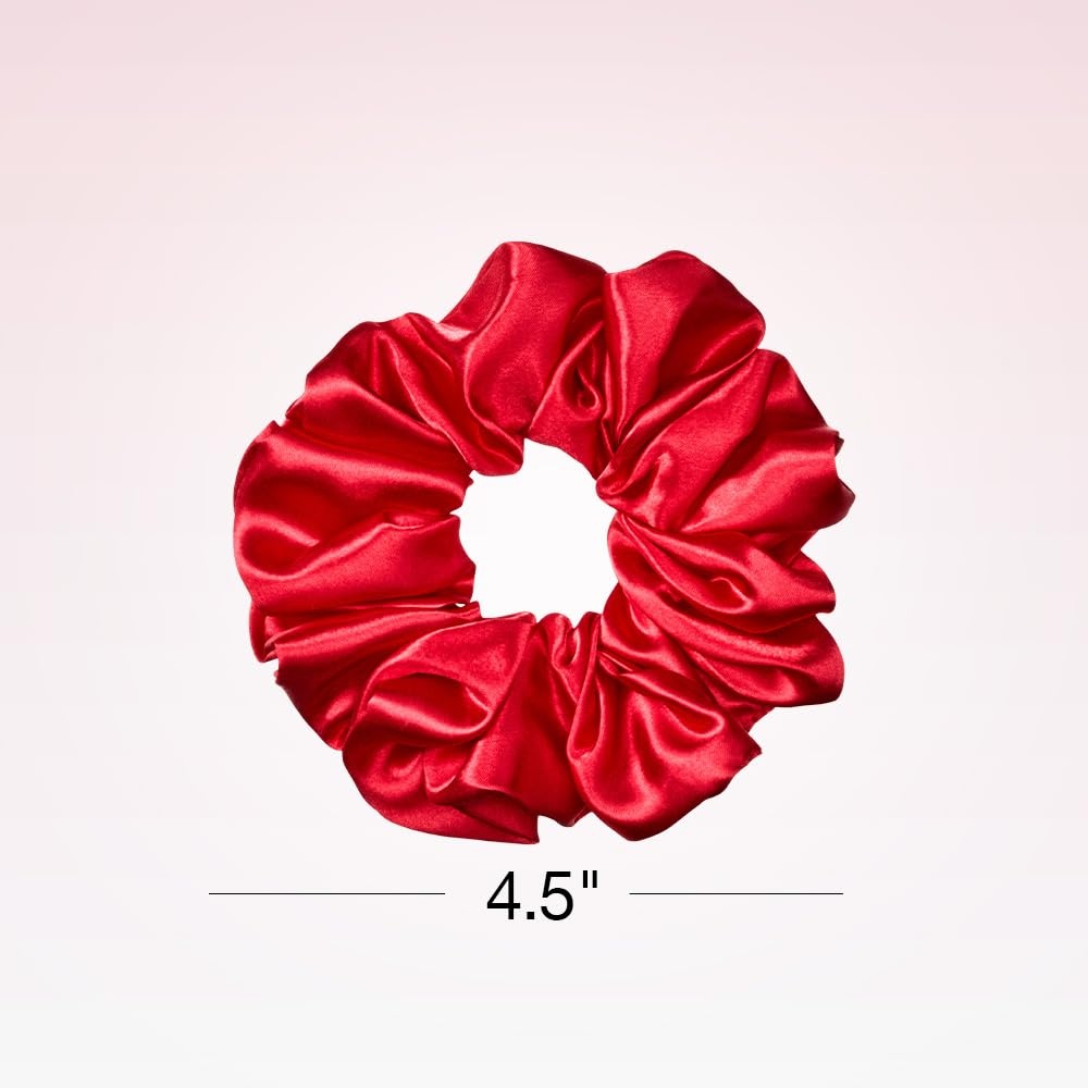 image:imageScunci by Conair The Original Satin Scrunchie hair accessories hair accessories for women hair ties valentines gifts for her oversized scrunchies Cherry RedRed