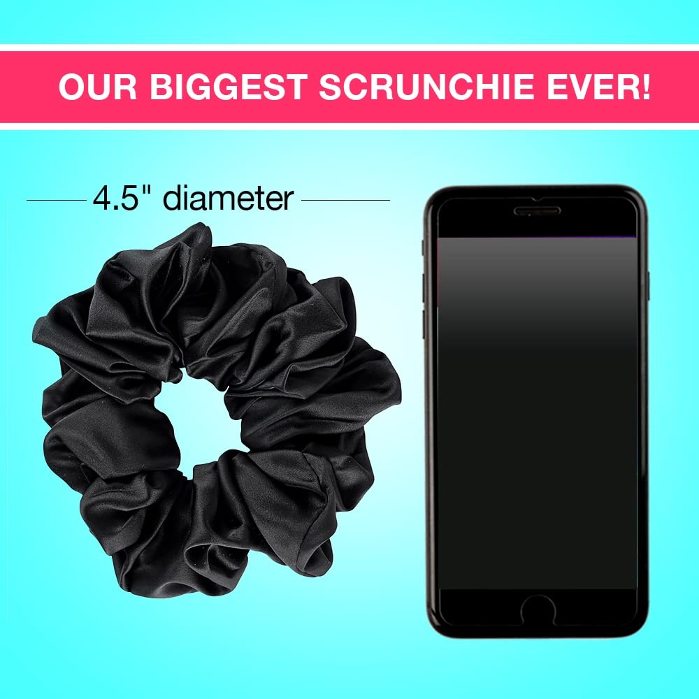 image:imageScunci by Conair The Original Satin Scrunchie hair accessories hair accessories for women hair ties valentines gifts for her oversized scrunchies Cherry RedBlack Onyx