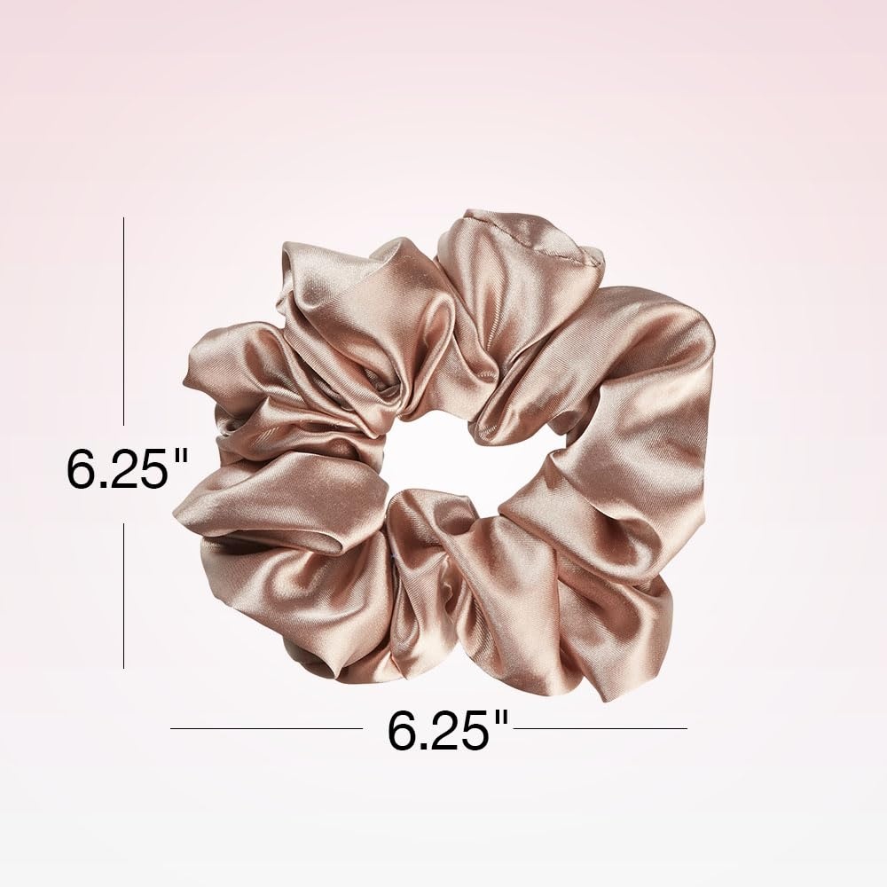 image:imageScunci by Conair The Original Satin Scrunchie hair accessories hair accessories for women hair ties valentines gifts for her oversized scrunchies Cherry RedChampagne