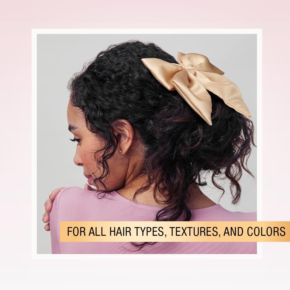 image:imageScunci by Conair elastic bow hair tie hair elastics bows hair accessories for women hair bows Pink Hair Bow Blush Pink ColorChampagne