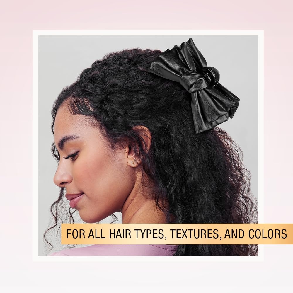 image:imageScunci by Conair faux leather bow claw clip claw clips for thick hair claw clip hair accessories for women hair accessories for girls TanBlack
