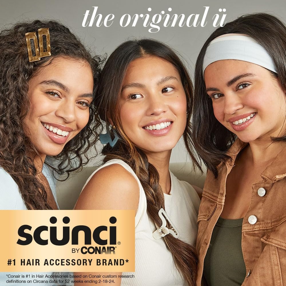 image:imageScunci by Conair jaw claw clips hair accessories for women claw clips for thick hair claw clip Black amp Tortoise 2 Count Strong interlocking octopusstyle teeth provide secure slipfree updos Black amp Tortoise 2Count 3743301Z04815Beige Green