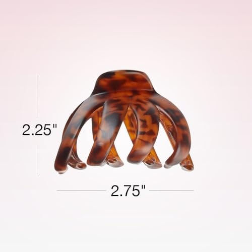 image:imageScunci by Conair jaw claw clips hair accessories for women claw clips for thick hair claw clip Black amp Tortoise 2 Count Strong interlocking octopusstyle teeth provide secure slipfree updos Black amp Tortoise 2Count 3743301Z04815Brown Black