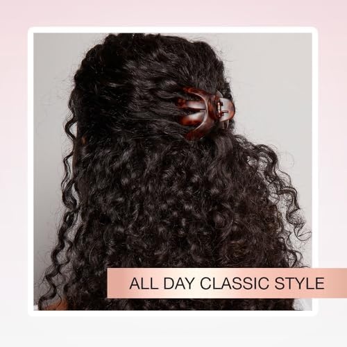 image:imageScunci by Conair jaw claw clips hair accessories for women claw clips for thick hair claw clip Black amp Tortoise 2 Count Strong interlocking octopusstyle teeth provide secure slipfree updos Black amp Tortoise 2Count 3743301Z04815Brown Black