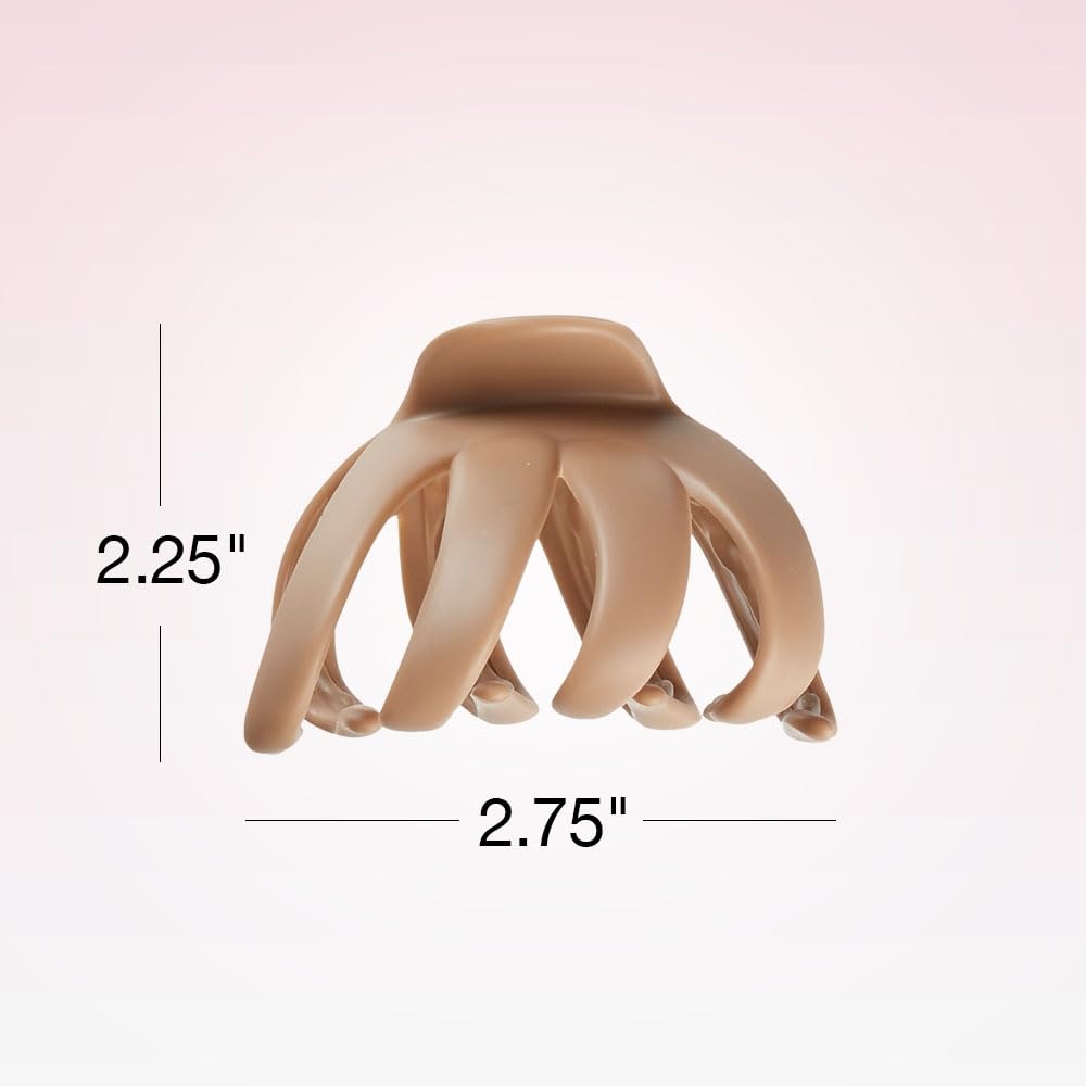 image:imageScunci by Conair jaw claw clips hair accessories for women claw clips for thick hair claw clip Black amp Tortoise 2 Count Strong interlocking octopusstyle teeth provide secure slipfree updos Black amp Tortoise 2Count 3743301Z04815Beige Green