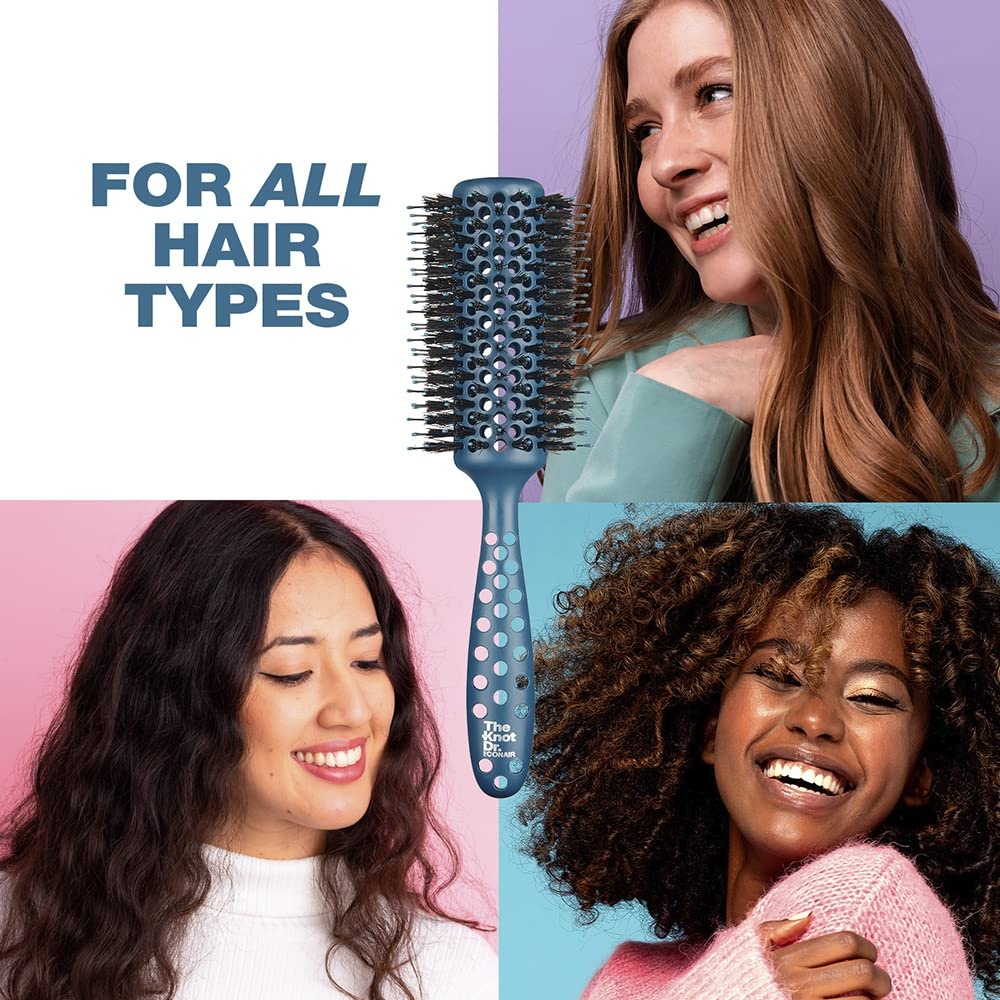 image:imageThe Knot Dr hair brush by Conair hair brush blow dryer Ideal for all hair types round brush for blow out Vented round hairbrush